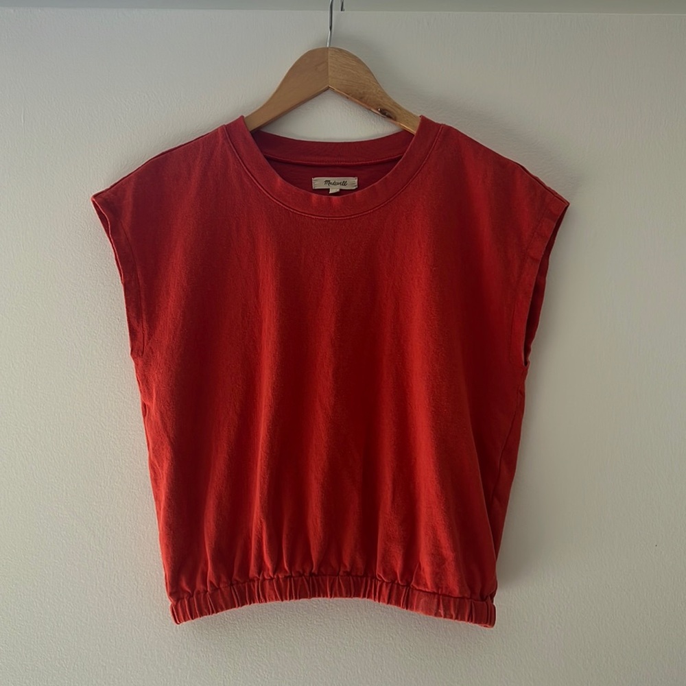 Madewell gathered waist muscle tee
